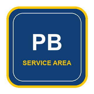 Pebble Brook service area badge
