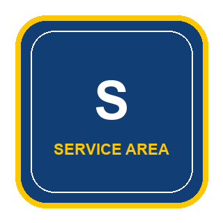 Sandstone service area badge