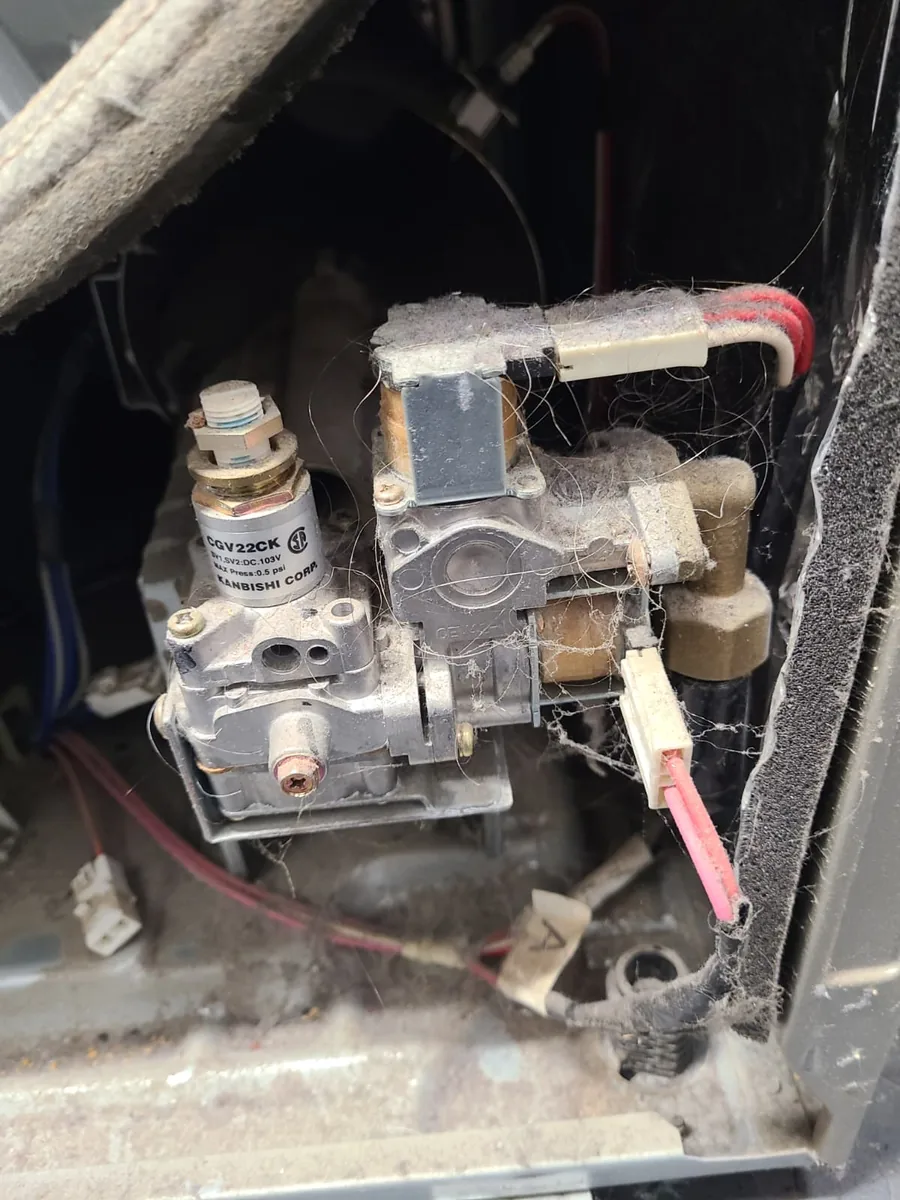 Gas valve and coil area inspected