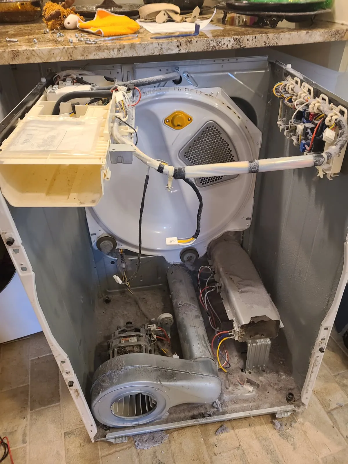 Documented dryer repair work by Alex Appliance Repair