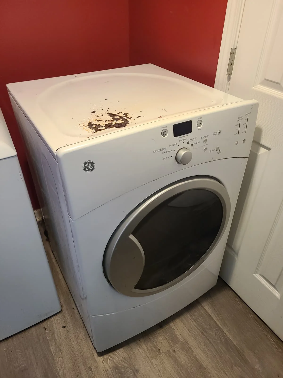 GE GFDN110EL0WW dryer serviced on the north side of Indianapolis